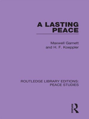 cover image of A Lasting Peace